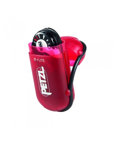 Notfallstirnlampe mit Warnpfeife E+Lite schwarz - weißes und rotes Licht - 40 Lumen