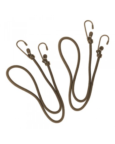 Lot/2 Bungeeseile EXPEDITION L. 75 cm x Ø 6 mm tan